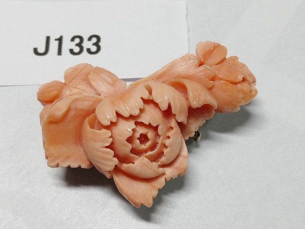 サンゴ 天然本珊瑚 桃珊瑚彫刻 ⁄美術品⁄宝石⁄183g⁄天然石（
