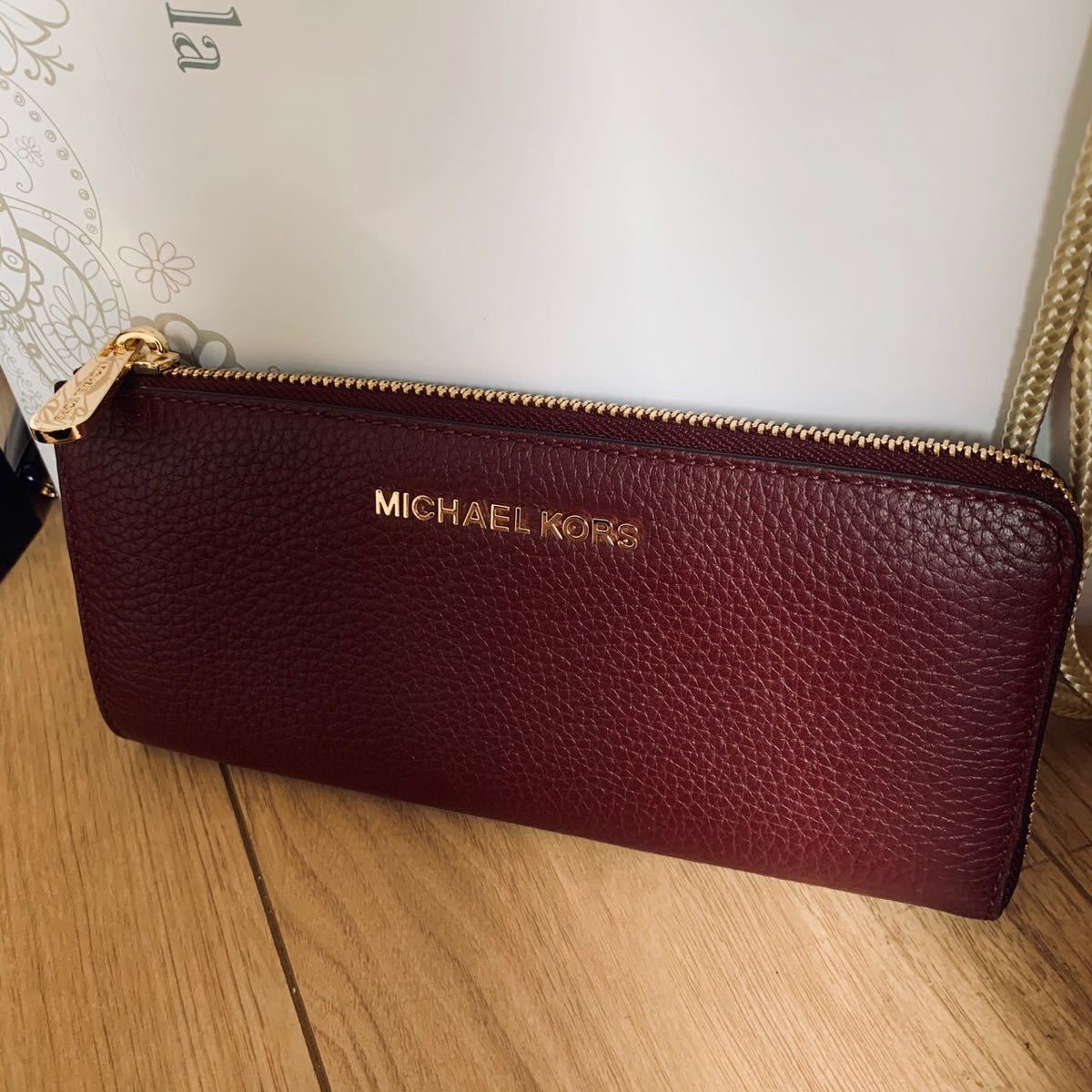 新品 未使用 MICHAEL KORS マイケルコース ラウンドファスナー 長財布 
