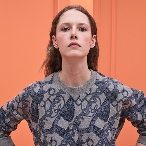 HERMES☆エルメス☆2020AW最新作 プリント スウェットシャツ  