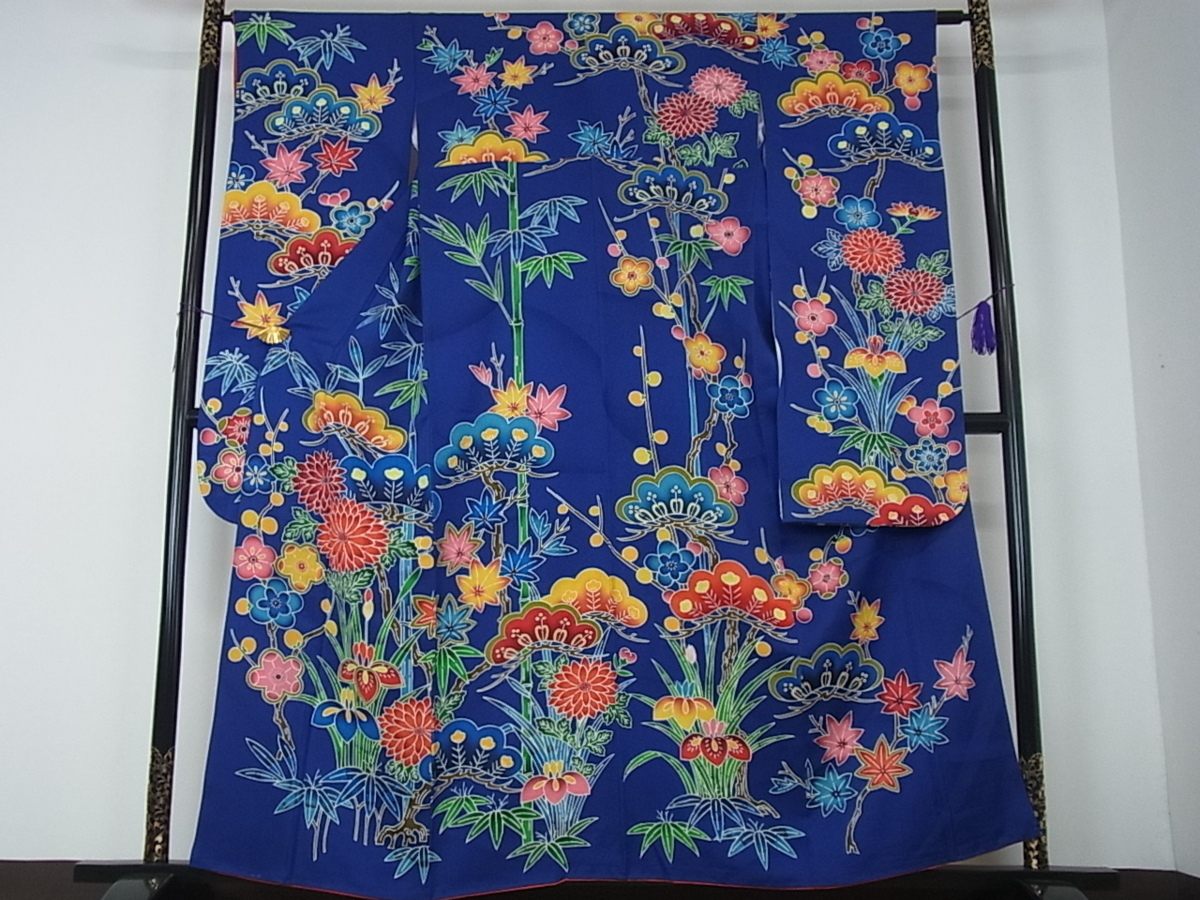 花美人□豪華振袖 型染め 松竹梅 逸品 aaa1554 【公式通販】
