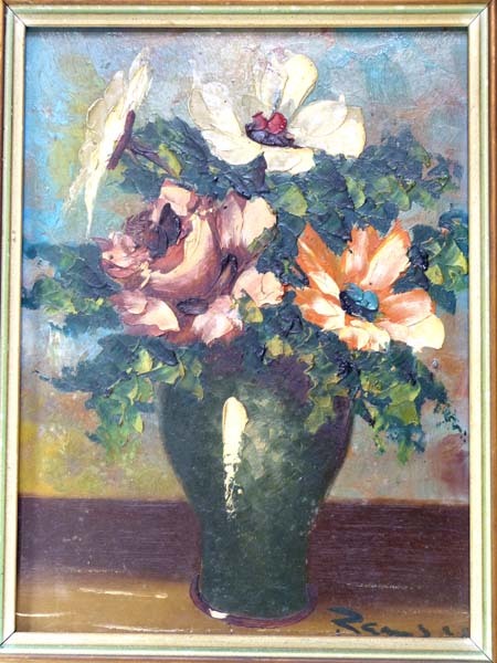 絵画 油絵 インテリア 静物画 肉筆 薔薇 真作 薔薇の花 F4号 受注制作