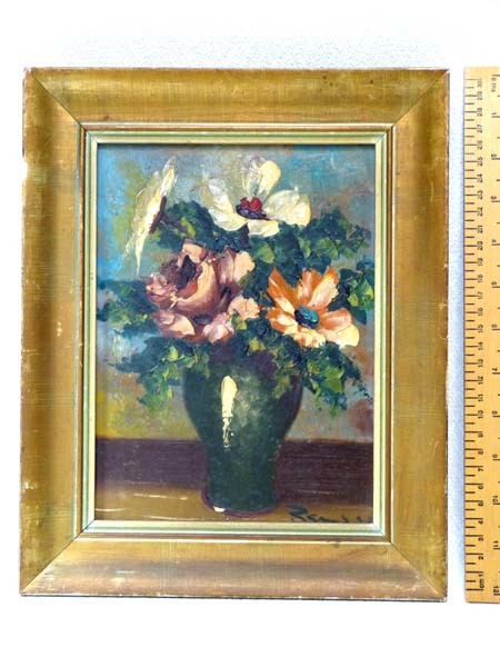 画家haru☆油彩画F６号☆薔薇☆新作☆肉筆画＊一点物＊静物画☆ 絵画 油絵 インテリア 静物画 肉筆 薔薇 真作 薔薇の花 F4号 受注制作