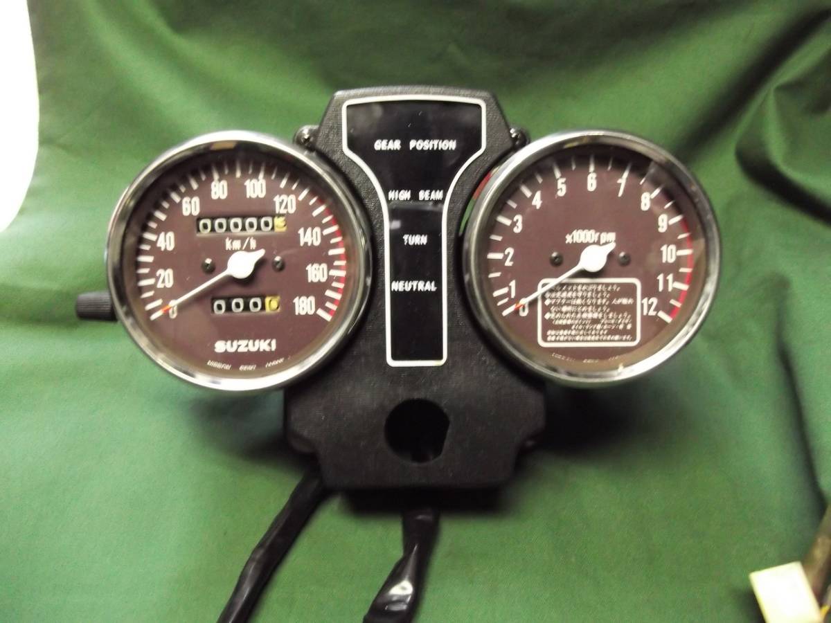 OH済み GS400 SUZUKI(スズキ) GS400用 後期メーターASSY 美品上物 GS400用