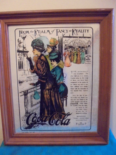 希少柄 コカ・コーラ パブミラー 約50x60cm Coca Cola インテリア