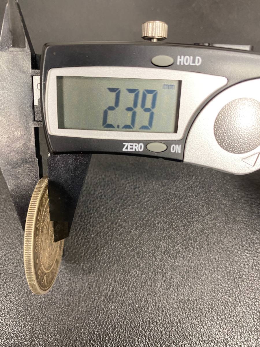 A1870】☆ 新一円銀貨 （大型） 明治18年 量目26.9g 銀貨 ☆