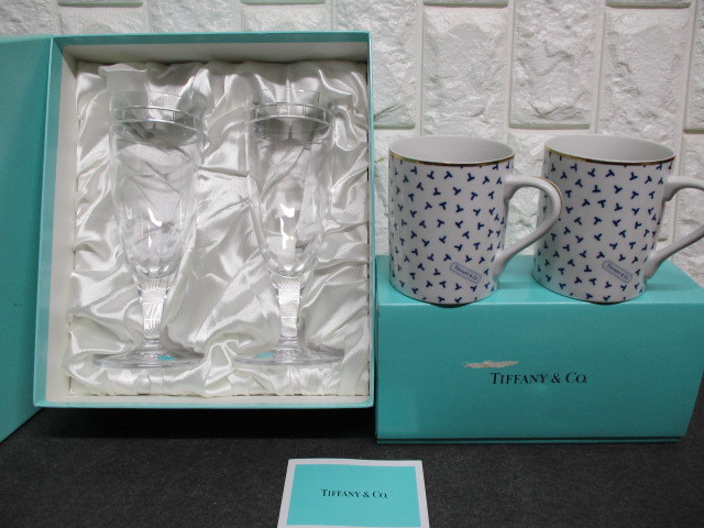 本物保証，格安 B432 / 4点セット TIFFANY&Co. ティファニー ダンシングT ペア マグカップ&ワイングラス まとめ売り 同梱不可(ティファニー)｜売買されたオークション情報、yahooの商品情報をアーカイブ公開 ティファニー
