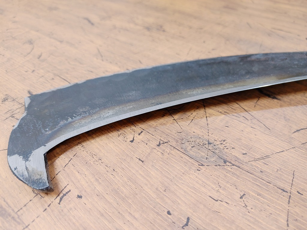 SB01/未使用 「泊鉈」7寸 大久保製作所 農鍛冶職人 大久保中秋_4