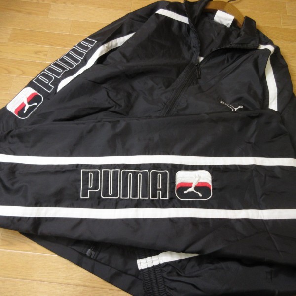  良品 上下セット PUMA プーマ セットアップ シャカシャカ ジャケット&ロングパンツ メンズ 黒白 Mサイズ B71222(プーマ)｜売買されたオークション情報、yahooの商品情報をアーカイブ公開 - オ ジャージ