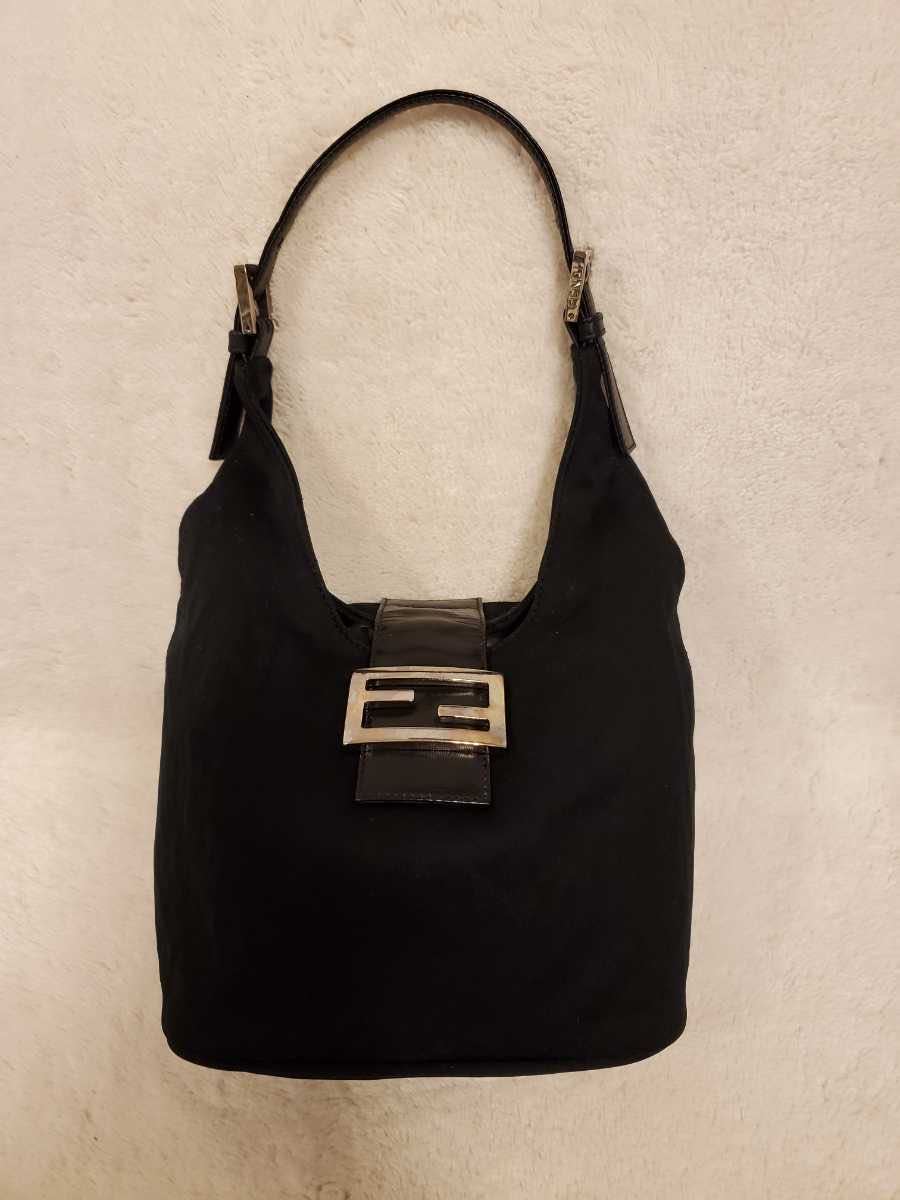 美品 FENDI フェンディ FF金具 ハンドバッグ ミニバッグ ワン