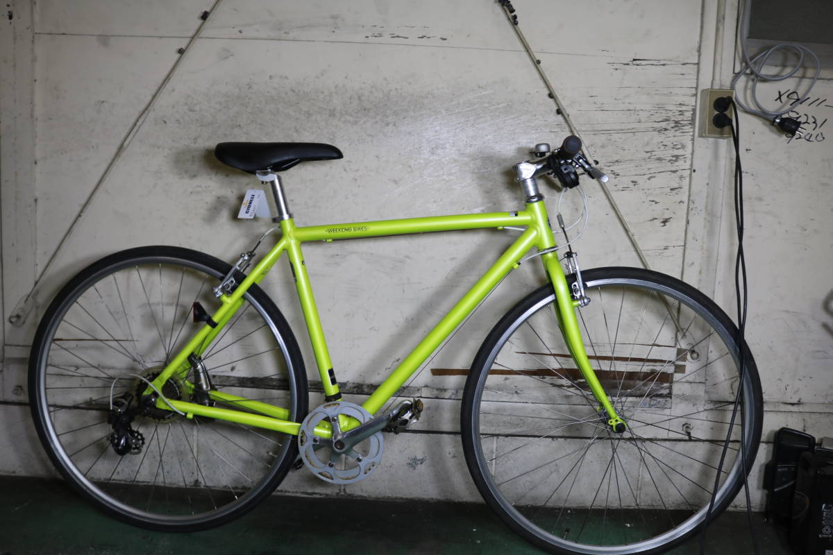全国無料，安い 良品 あさひ製 WEEKEND 700C アルミ シマノ7速 510mm クロス GREEN(Mサイズ)｜売買されたオークション情報、yahooの商品情報をアーカイブ公開 - オークファン Mサイズ