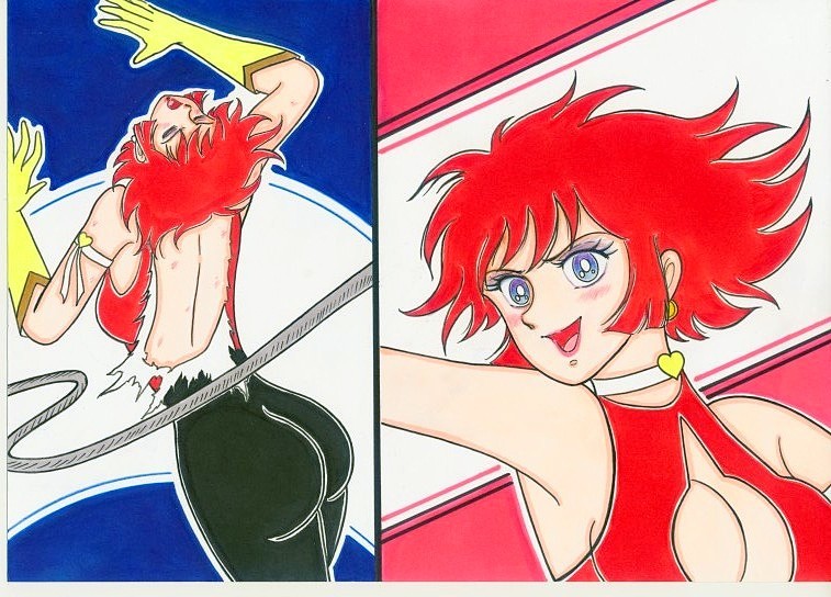 手描きイラスト 初代キューティーハニー キューティーハニー ２カット B ５サイズ 硬質ケース入り ケント紙 手描きイラスト 売買されたオークション情報 Yahooの商品情報をアーカイブ公開 オークファン Aucfan Com