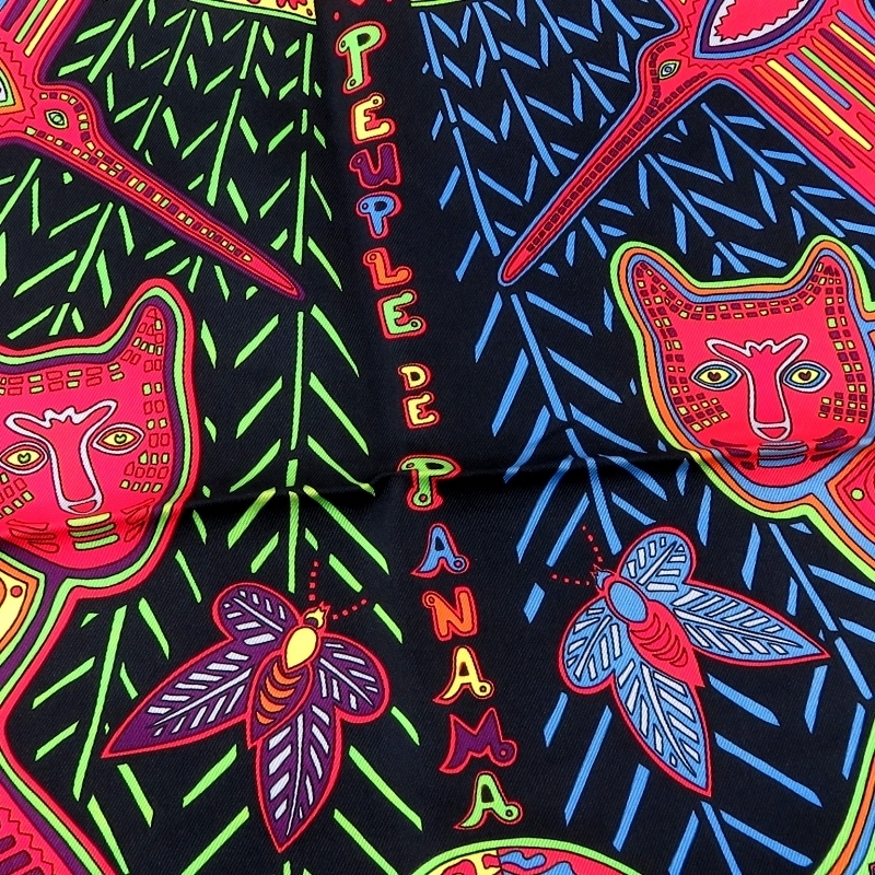 HERMES エルメス カレ90 スカーフ LEGENDE KUNA パナマのクナ族の伝説  