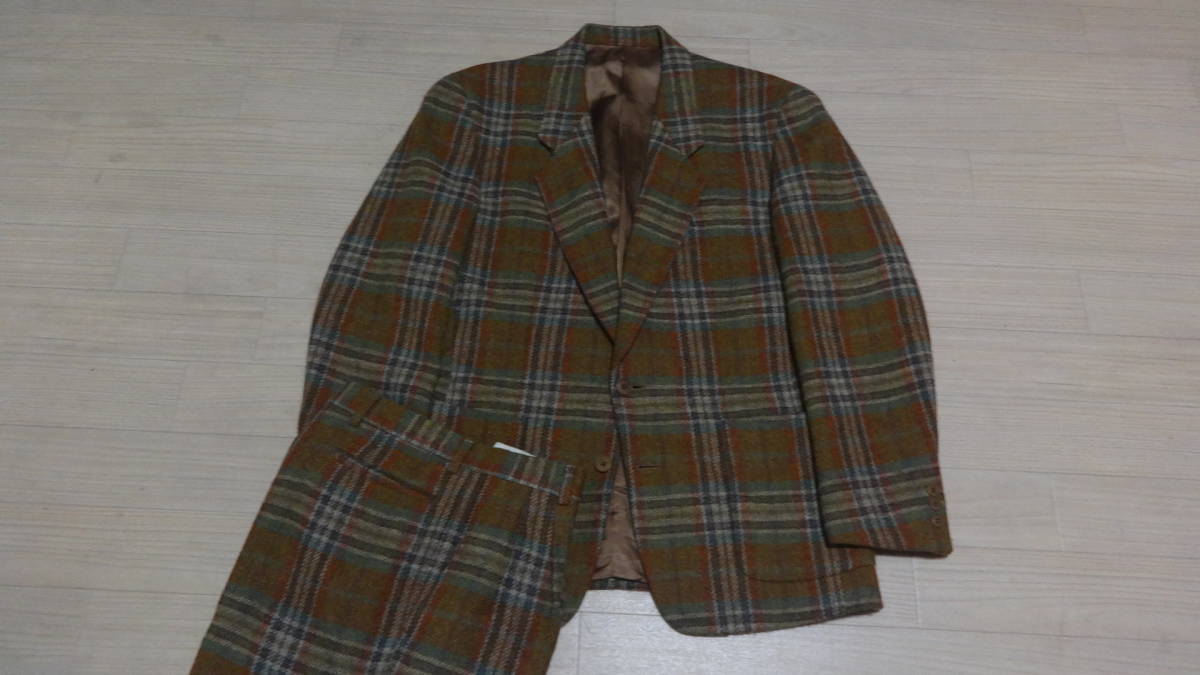  175cm細身 90年代ヴィンテージ vintageケンゾーKENZO PARIS ツイード素材2Bスーツ/茶系チェック柄 シングル２釦 日本製DCブランド(ケンゾー)｜売買されたオークション情報、yahooの商品情報をアーカ ケンゾー