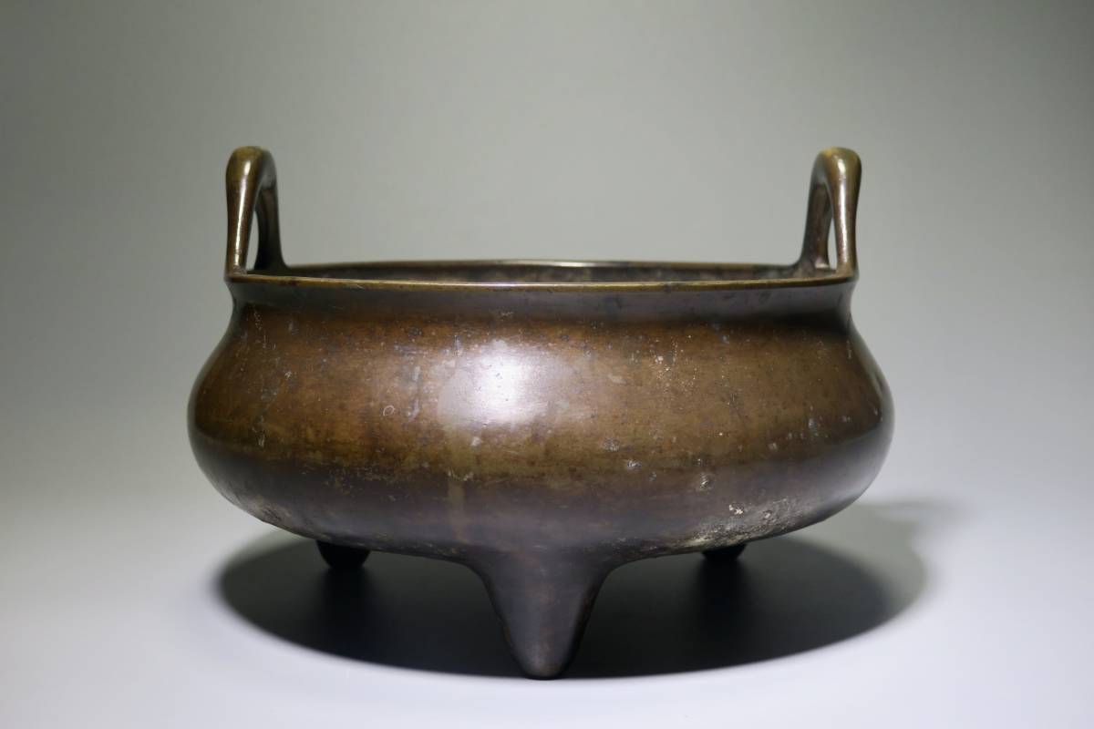 明代 公式通販 古銅香炉 明時代 清朝 饕餮紋 三足 古銅 銅製 UJ11BY16 香道
