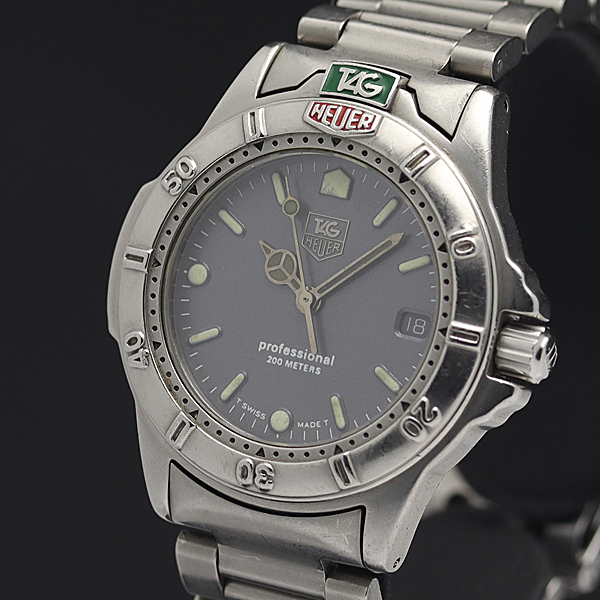 タグホイヤー 1円 稼働 QZ プロフェッショナル200M TAG HEUER デイト 1