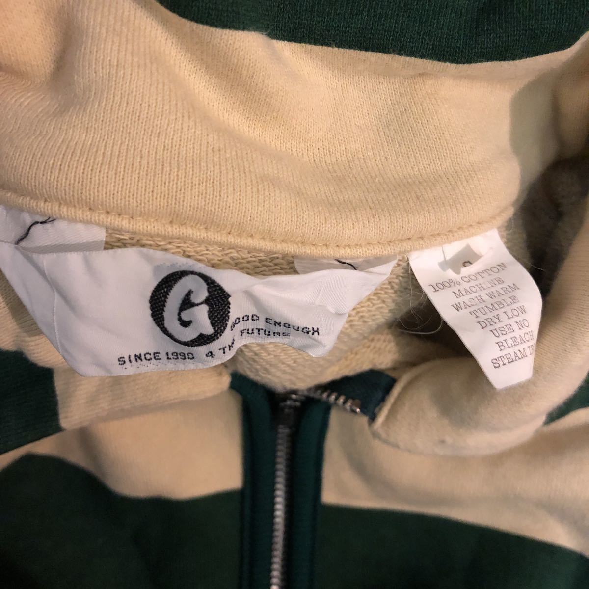 新品同様/goodenough/グッドイナフ/ハーフジップ/スウェット/ボーダー 
