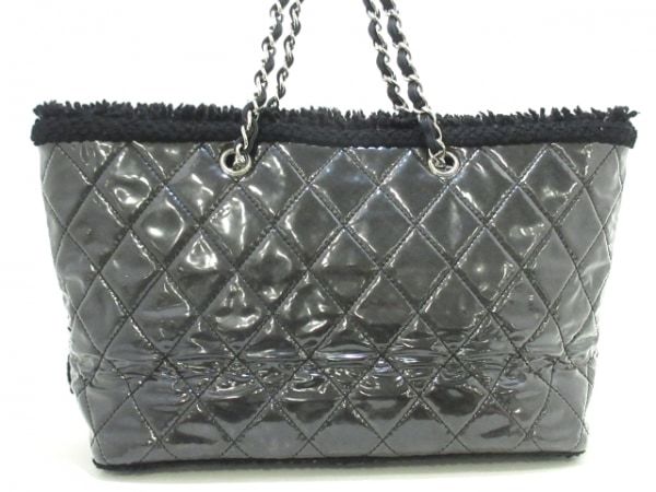 シャネル CHANEL トートバッグ パテントトワレ・チェーントート 