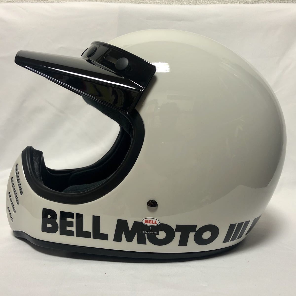 新品☆BELL Moto-3 ベル モト3 バイク ヘルメット フルフェイス 白/M 