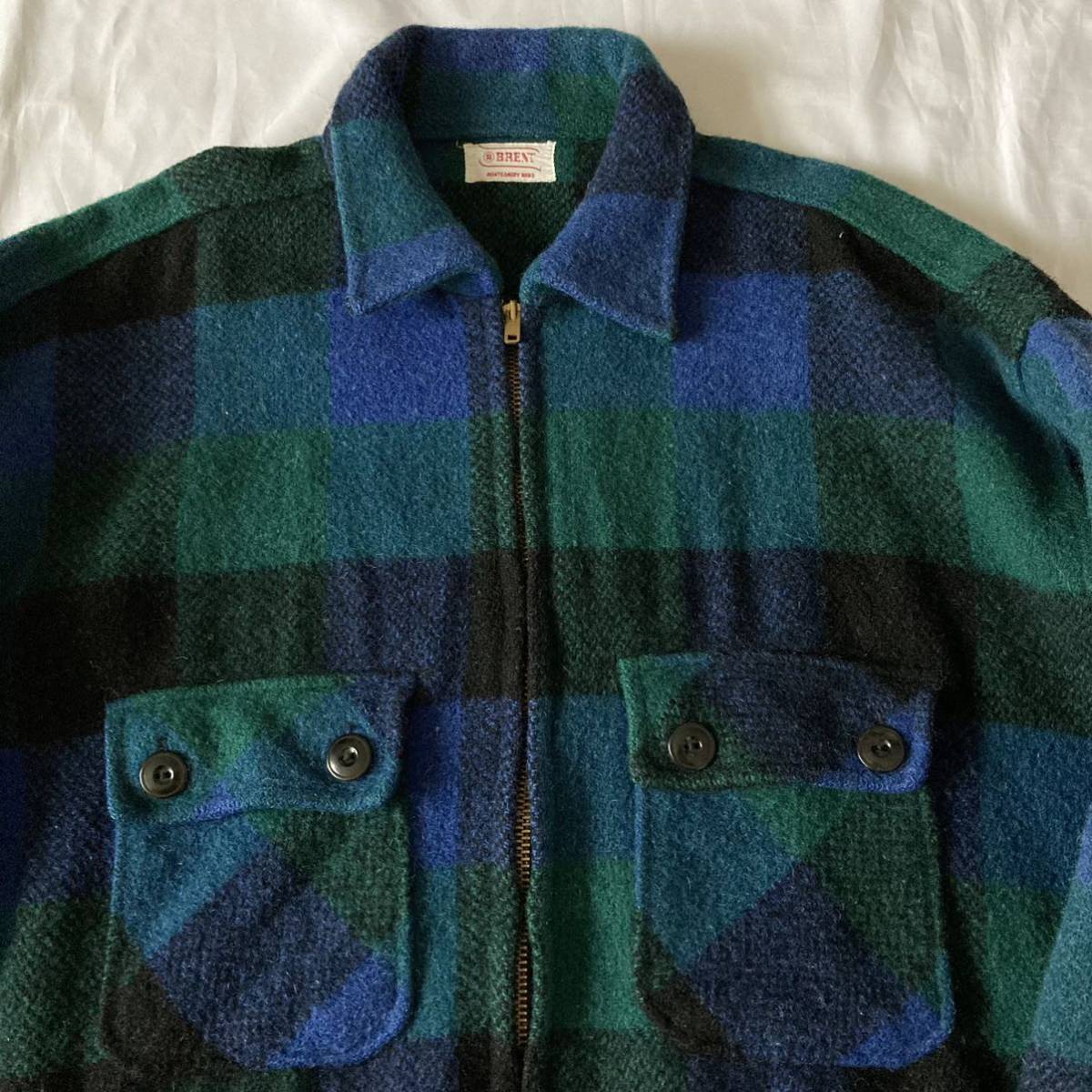 60s BRENT CPOジャケット TALON ヴィンテージ ウール チェック 美品