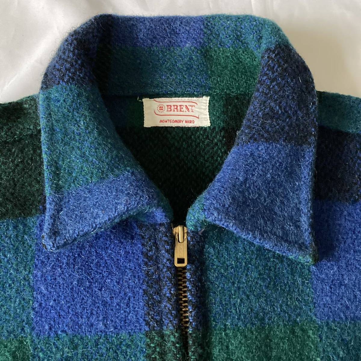 美品 60's 好配色 ビンテージ VINTAGE ブレント BRENT ジップアップ