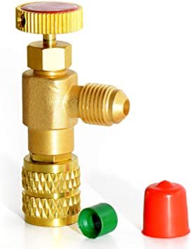 エアコンガス チャージバルブ コントロールバルブ ガスチャージ エアコン工具 R410a R32 ガスチャージホース 真空ポンプ_1