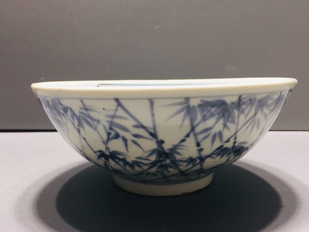 時代染付 竹に蝙蝠 コウモリ こうもり文 染付深鉢 古伊万里の入札履歴