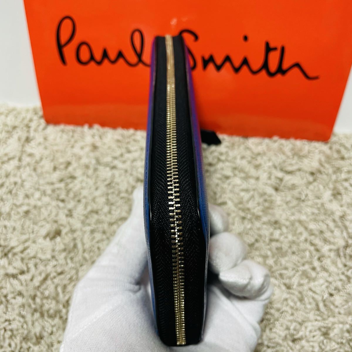 美品 Paul Smith ポールスミス ミニラビット かわいい 長財布 ラウンド 