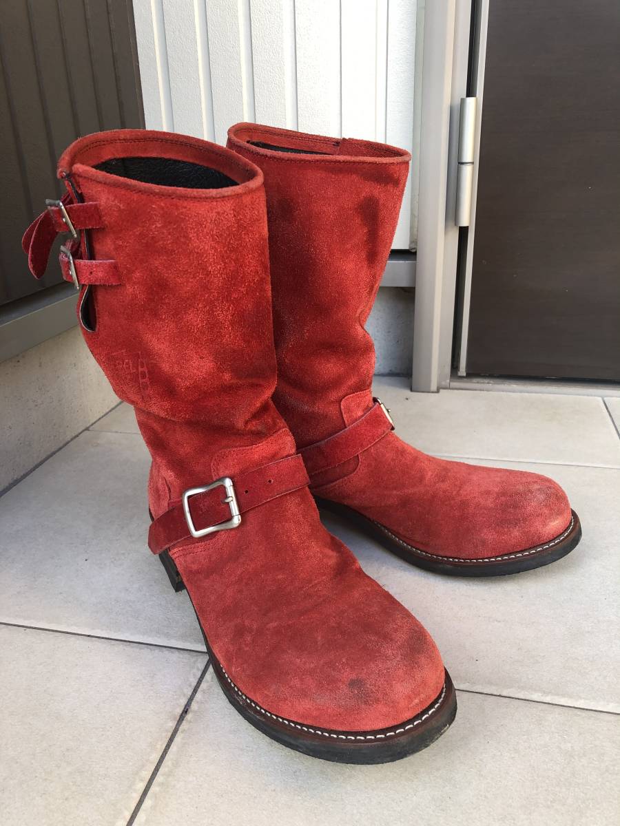 ルードギャラリー 赤 スエード エンジニアブーツ wesco