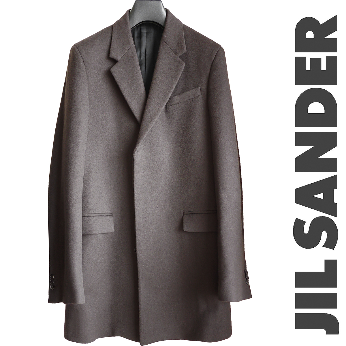 JIL SANDER カシミア×ウールメルトン チェスターコート ジャケット