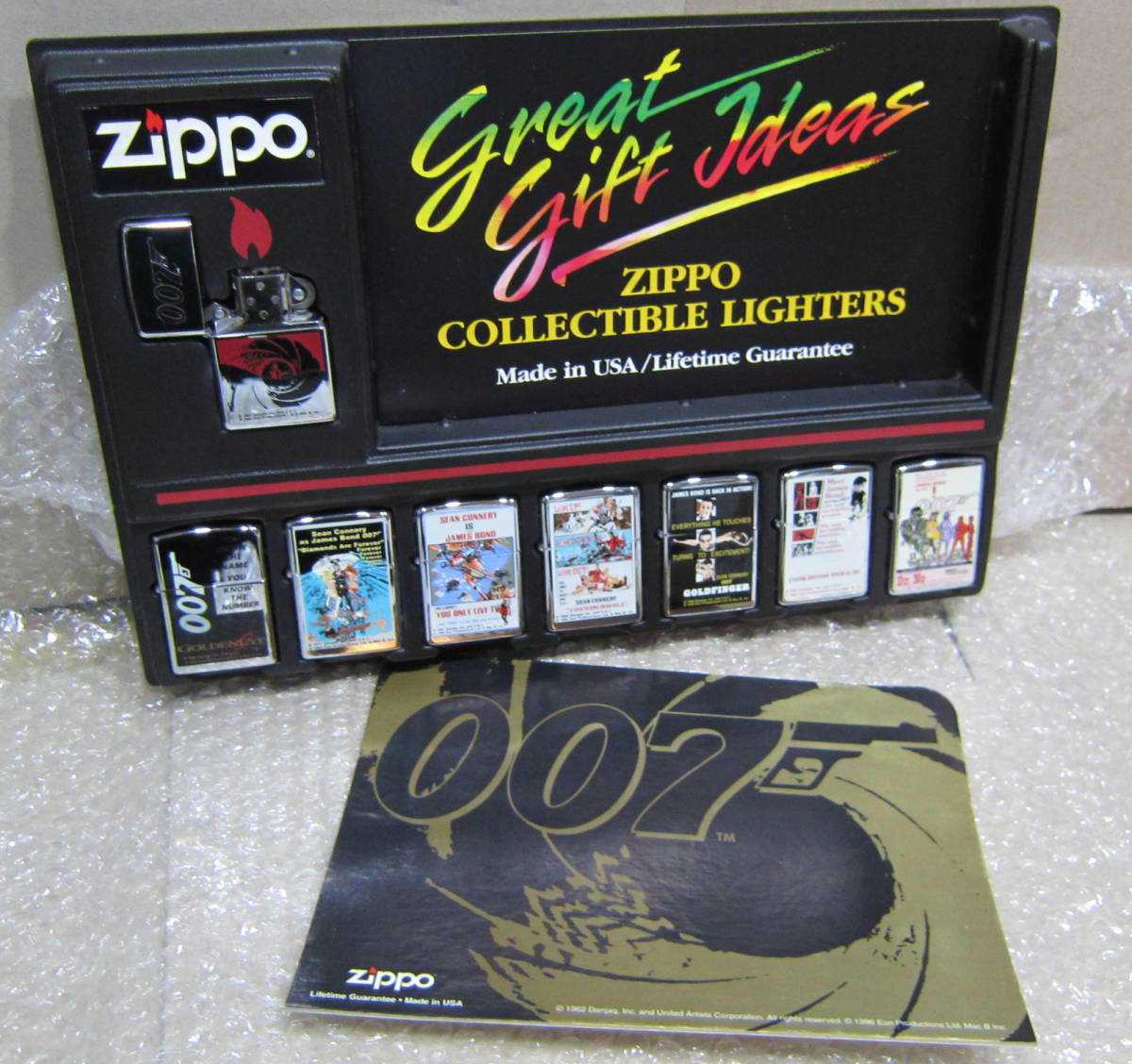 完全揃いJAMES BOND 007ジッポー限定コレクションセット非売品ボード 