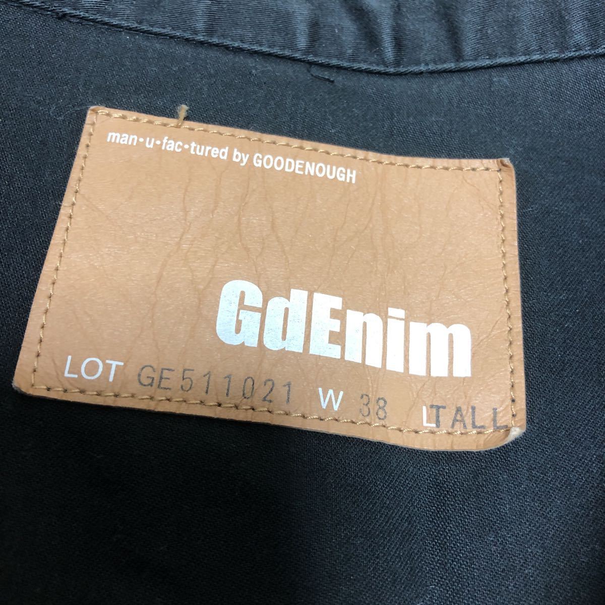 オールド グッドイナフ コットンサテン Gジャン ブラック GOODENOUGH 
