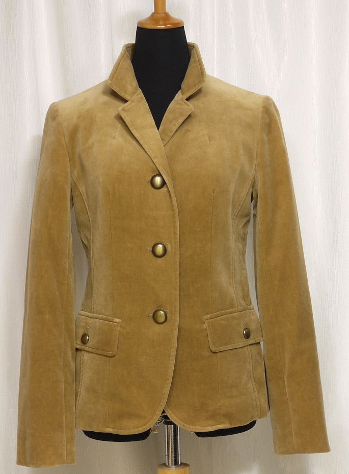  BURBERRY LONDON バーバリーロンドン レディース 別珍 ベロアジャケット イタリアンカラージャケット サイズ36 S位 キャメル色系(ジャケット、ブレザー)｜売買されたオークション情報、yahooの商 女性用