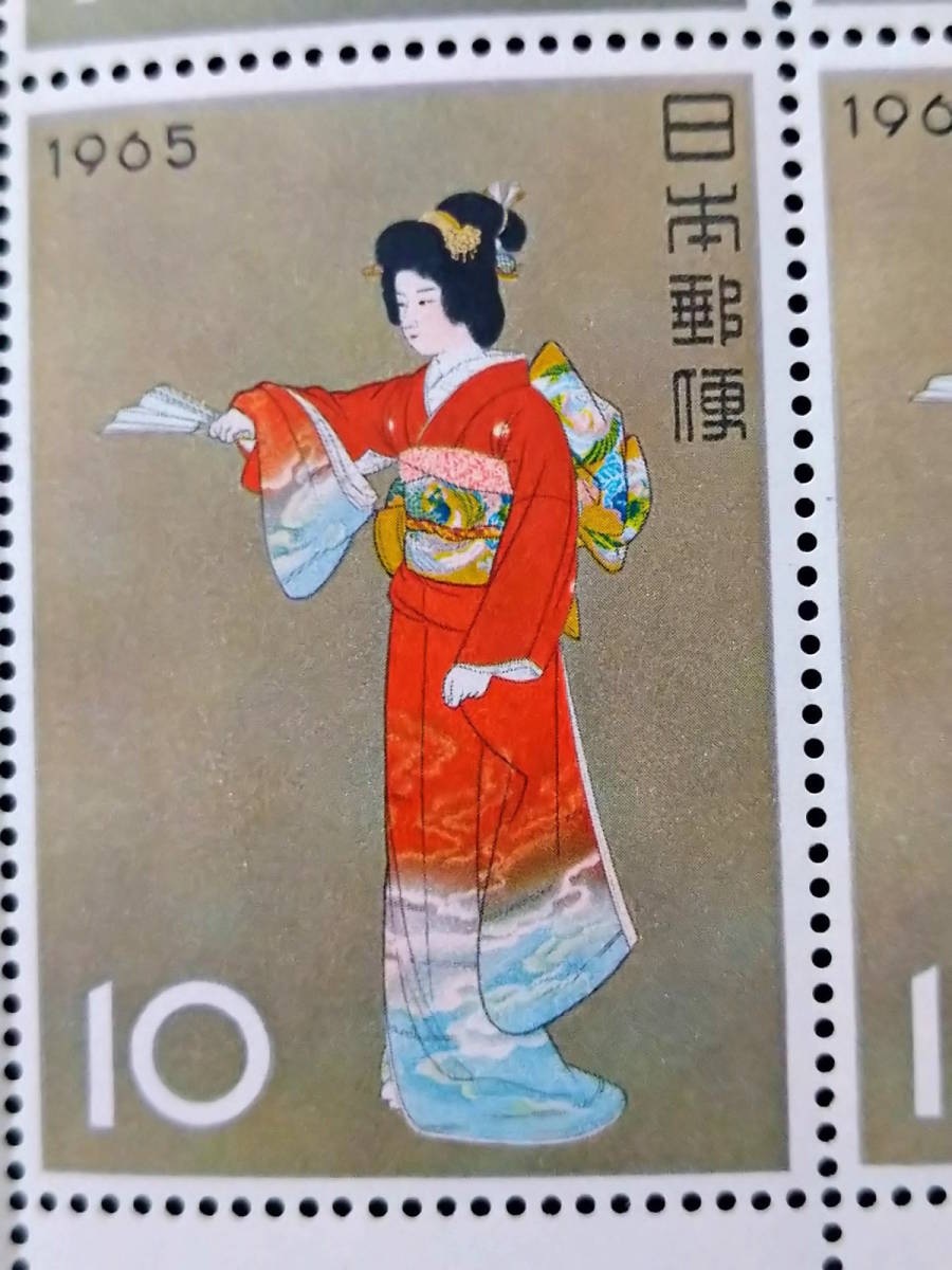 切手趣味週間 1965年 上村松園 序の舞 １シート 10円10面シート 切手趣味週間 売買されたオークション情報 Yahooの商品情報をアーカイブ公開 オークファン Aucfan Com
