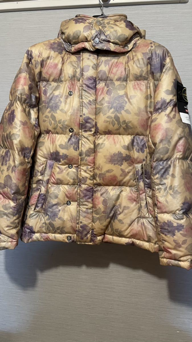 極美品 supreme × stone island ダウン ジャケット 総柄 シュプリーム 
