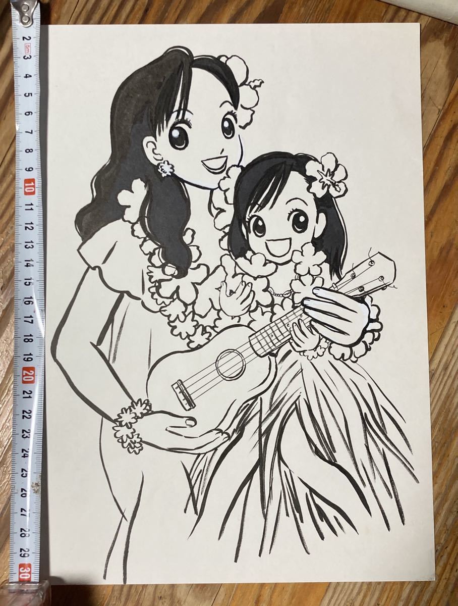 青木光恵「女の子が好き」カバーイラスト原画＃01(手描きイラスト