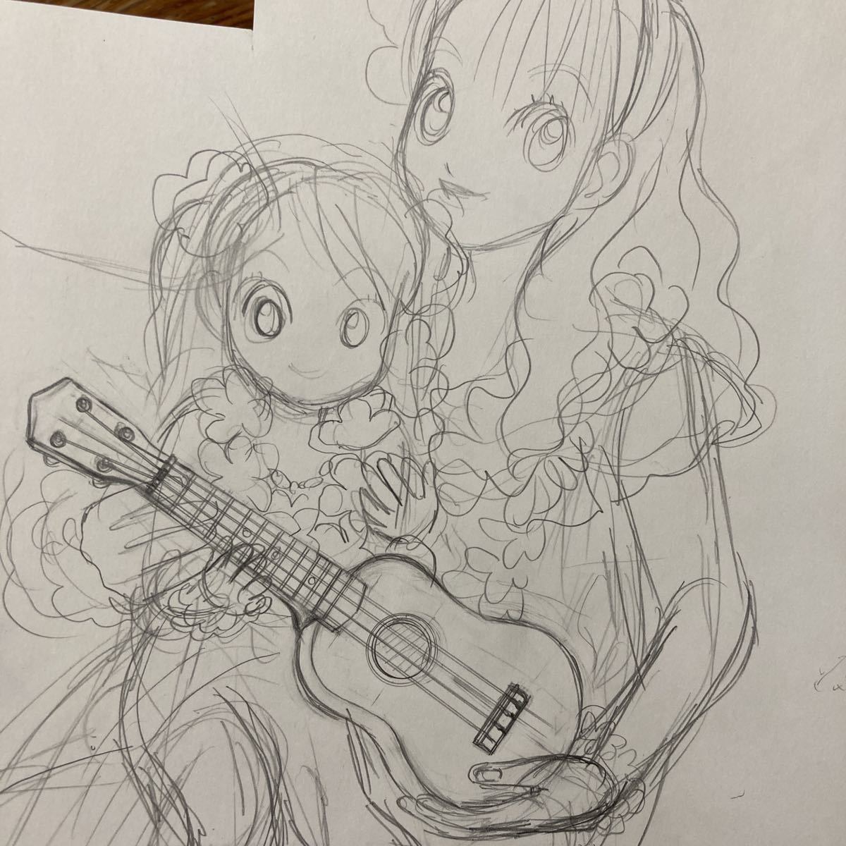 青木光恵「女の子が好き」カバーイラスト原画＃01(手描きイラスト