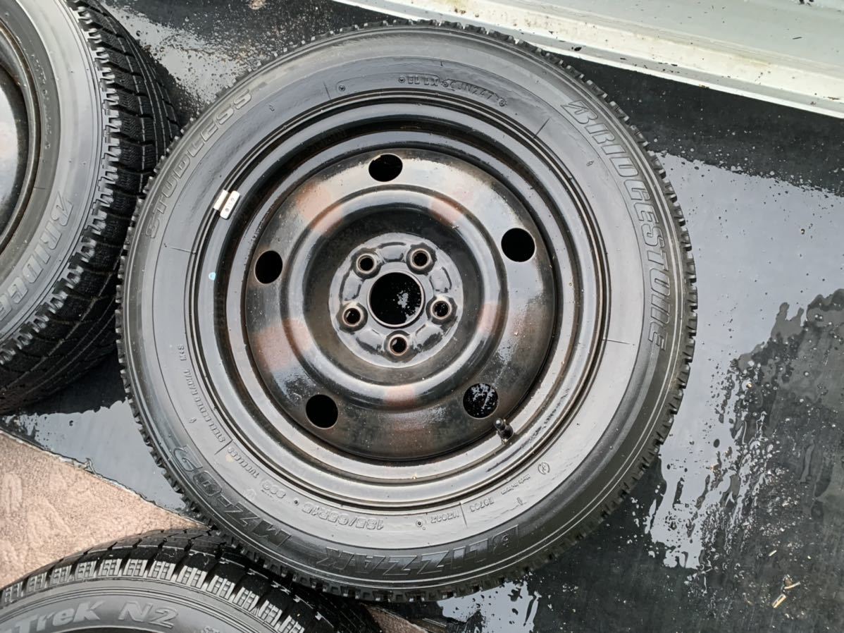 185/65R15 スタッドレスタイヤ スバル純正鉄ホイール 4本 インプレッサ 