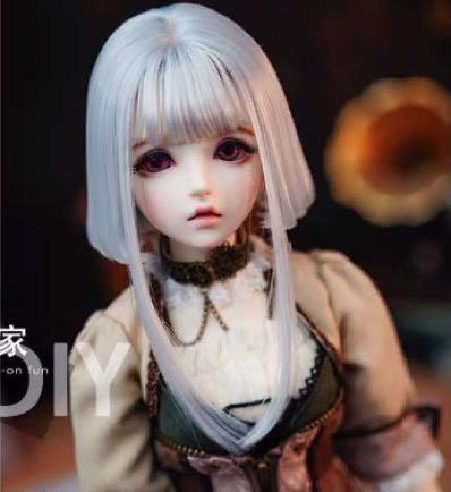 ドール用 耐熱 ウィッグ サイドロングボブ 8~9インチサイズ ドール用 耐熱 ウィッグ サイドロングボブ 8~9インチサイズ