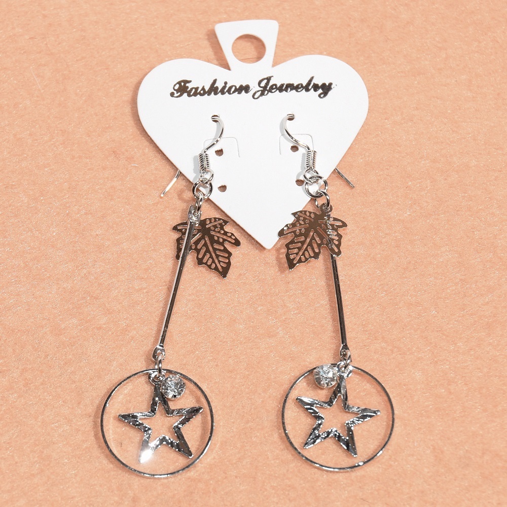 ★ロングピアス★星★リーフ★新品★Ｒ３２_2