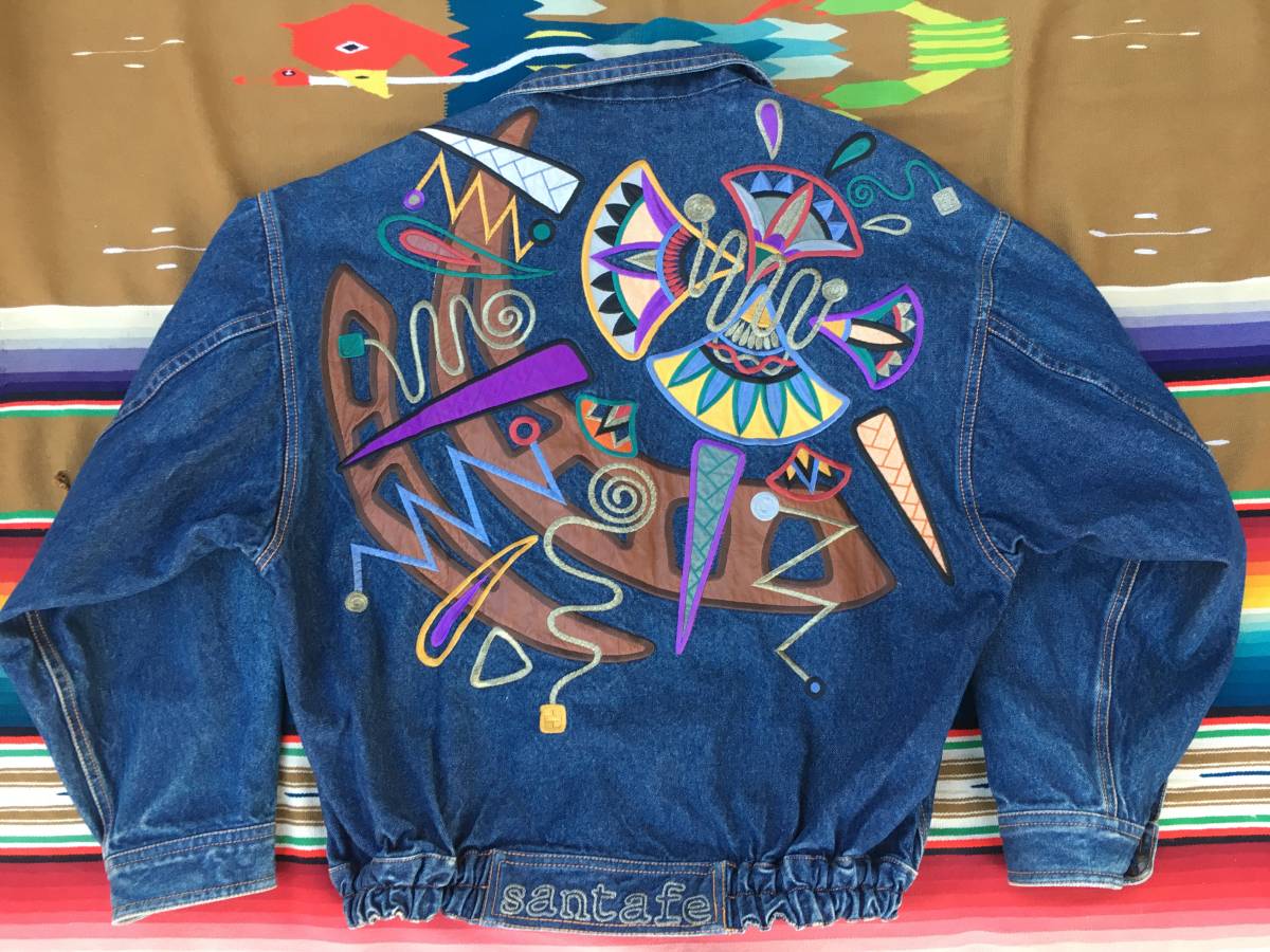 100円スタート!USED【santa fe】DENIM JACKET☆サイズ不明 サンタフェ 