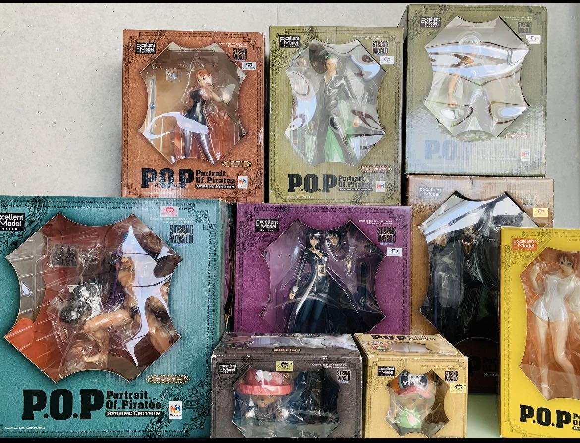 含 麦わら一味 ワンピース 9体 Pop Strong World ストロングワールド フィギュア P O P ナミ ロビン フランキー チョッパー 等 One Piece 売買されたオークション情報 Yahooの商品情報をアーカイブ公開 オークファン Aucfan Com