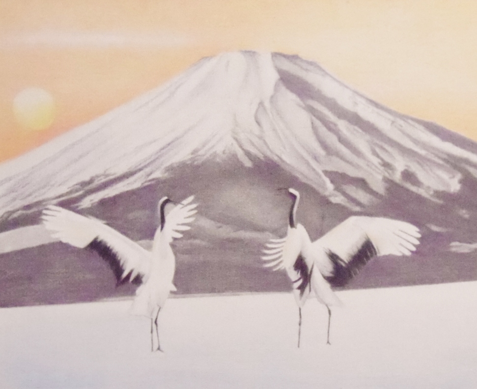 色鉛筆画塗り絵 宅配８０サイズ 冬景色 富士山 鶴 風景画 絵画 167 7 鉛筆画 木炭画 売買されたオークション情報 Yahooの商品情報をアーカイブ公開 オークファン Aucfan Com