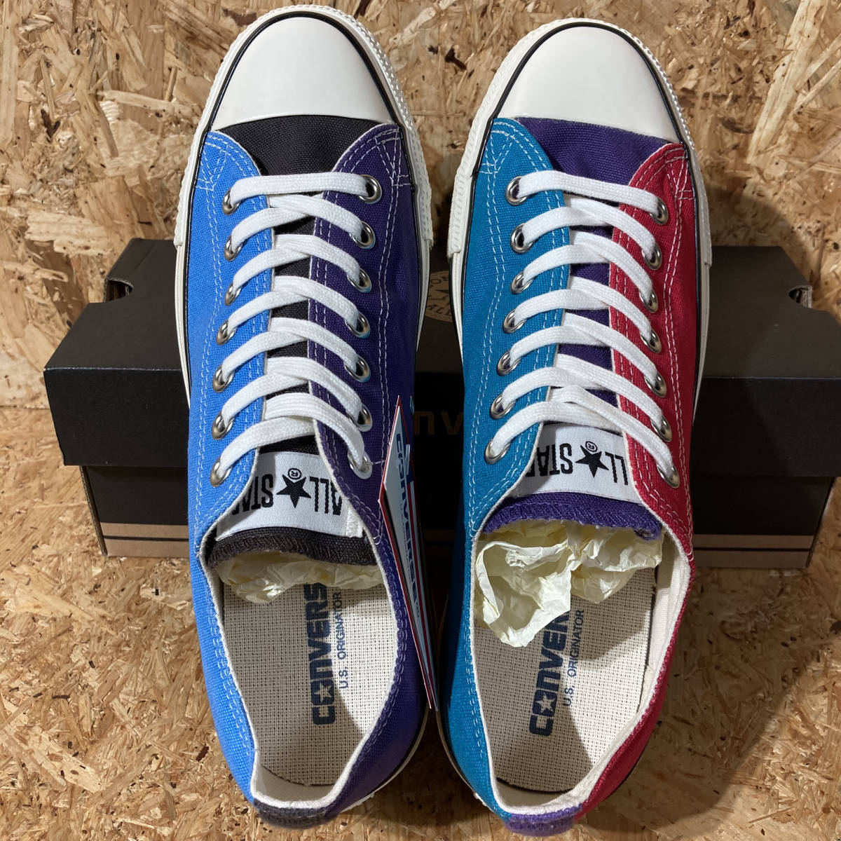 新作，大人気 CONVERSE ALL STAR US CC OX US9.5 28cm コンバース オールスター パッチワーク マルチ クレイジー カラー(28.0cm)｜売買されたオークション情報、yahooの商品情報をアーカイブ公開 - オークファン 28.0cm