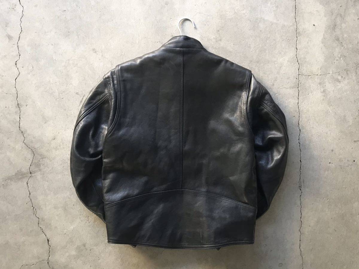 HAROLD'S GEAR カウハイド レザー シングル ライダースジャケット M