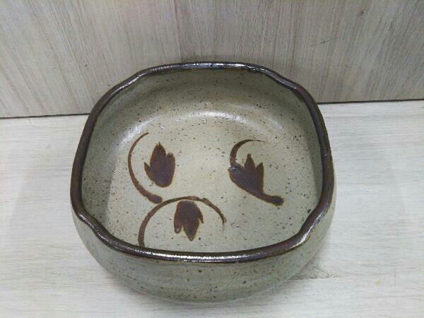 箱付き] 田中 佐次郎作 絵唐津鉢 田中佐次郎 共箱 共布 花器、壷(唐津