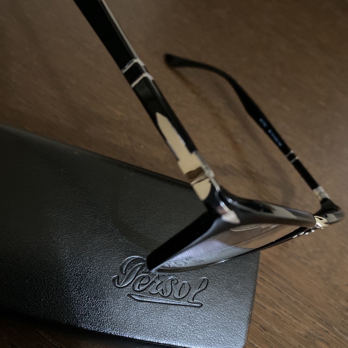 新品◇定価2.7万 Persol ペルソール8179/95 ブラック スクエア UV 