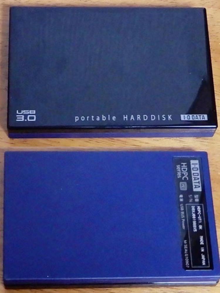 外付け ハードディスク 1TB ポータブル HDD I-O DATA HDPC-UT1.OK USB
