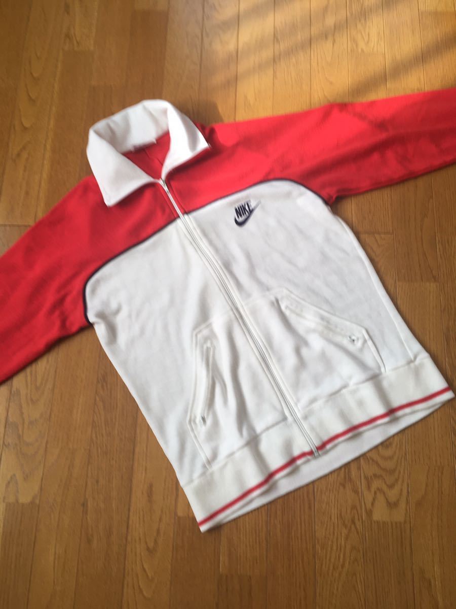 お得，低価 一点物 ヴィンテージ NIKE オレンジタグ NIKE スウェットフルジップ ジャケット 80&rsquo; オレンジタグ RED WHITE full zip(ジャンパー、ブルゾン)｜売買されたオークション情報、yahooの商品情報をア 男性用