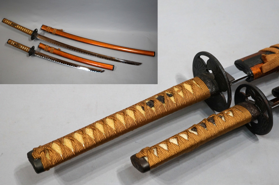 模造刀 三つ葉葵御紋透かし鍔 大小揃え 太刀 小太刀 脇差 日本刀 刀装具 拵え 鍔 切羽 目貫 検 武具 甲冑 模造刀 売買されたオークション情報 Yahooの商品情報をアーカイブ公開 オークファン Aucfan Com