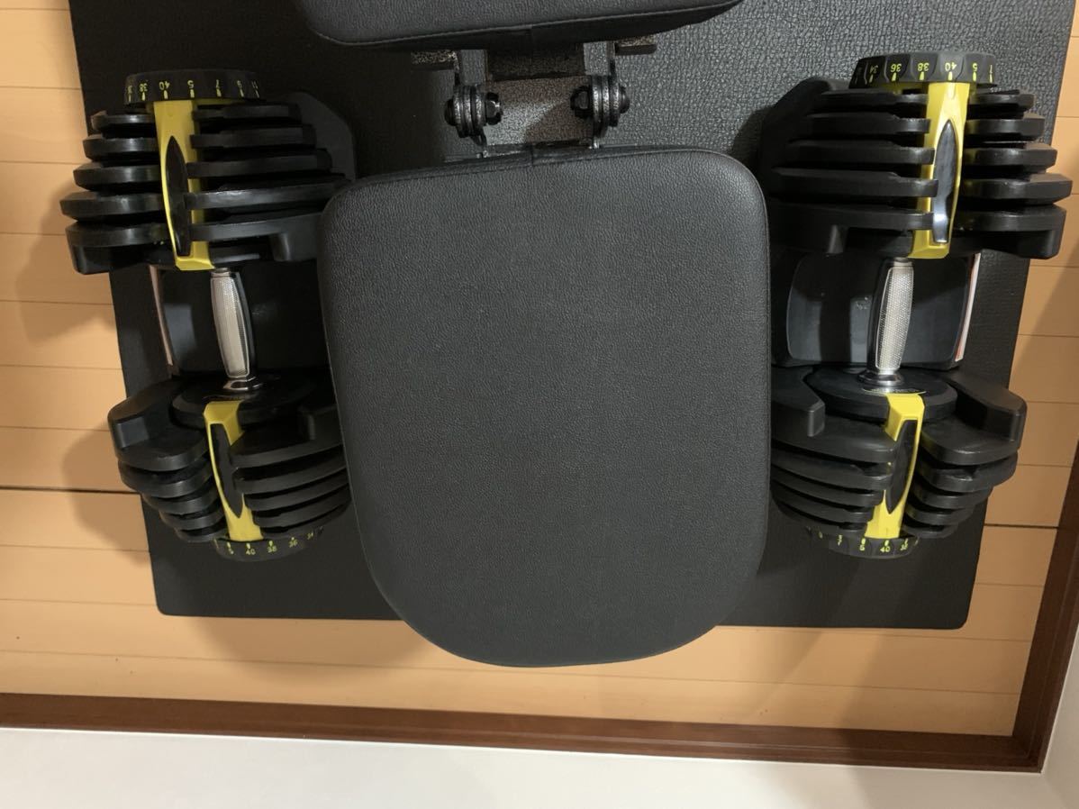 可変式ダンベル40kg×2セット計80kg ＋インクラインベンチ　　ホームジム_2
